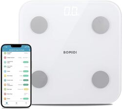 Bomidi S1 Smart Body Fat Weight Scale LED Display Bluetooth 4 0 Smart App Body Compositionn White
